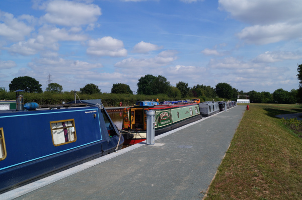 Boats moored in new basin